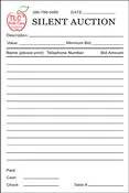 2 Part NCR Custom Silent Auction Forms