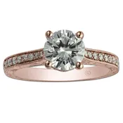 14K Rose Filigree Diamond Crown Ring Mounting 29985ER