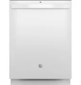 23.75" X 24" Ge Energy Star Top Control With Plastic Interior Dishwasher With Sanitize Cycle & Dry Boost - White