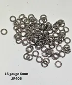 16 gauge stainless steel jump rings, 6mm – 100pcs