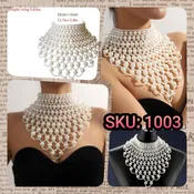 SKU: 1003 Luxurious Pearl Choker Necklace.
