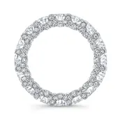3.52ct Round Moissanite & Diamonds Eternity Ring