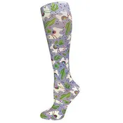 12" Soft Comfort Compression Socks Llamas Light blue