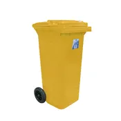 120 Litre Wheelie Bin Yellow W468 x D550 x H940mm