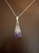 18″ Sterling Raw Amethyst Druzy Necklace/Love The Rough