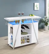 Arzu Bar Cabinet White High Gloss