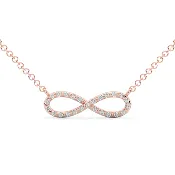 0.15CT.TW ROUND LAB DIAMOND INFINITY PENDANT