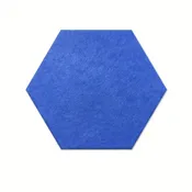 0.4 in. x 11.5 in. x 10 in. Fabric Hexagon Self-Adhesive Sound Absorbing Acoustic Panels in Blue 12-Pack