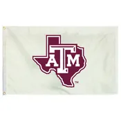 3X5 Durawave Lone Star Flag (White)