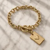 Be You Rectangle Pendant Chain Bracelet