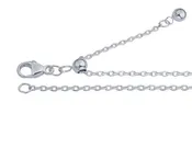 Adjustable Length Silver 1.4mm Cable Chain