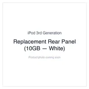 iPod 3G — Replacement Rear Panel (10GB — White)