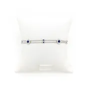 18k White Gold Sapphire and Diamond Bracelet