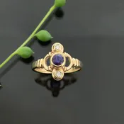 PET 1084 YG R - Lab Alexandrite & Lab Diamond
