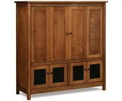 Centennial Entertainment Center with Doors by Forks Valley Woodworking