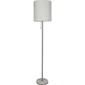 Nickel and Marble Base Stick Floor Lamp (Includes LED Light Bulb) - Project 62