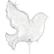 14" Pearl White Dove Balloon