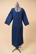80s Union-Made Buttoned Denim Dress by Mc Karron, XL