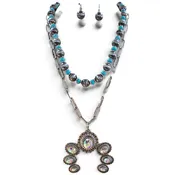 AB Squash Blossom Layered Jewelry Set