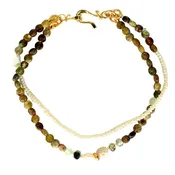 Avnei August Bracelet Peridot/Pearl on Gold