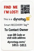 Dynotag Sports Stickers. Ready to Use, Set of 18 Identical (WHITE)