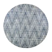 10'1"x10'1" Pure Silk & Textured Wool Round Zigzag with Graph Design Rug R66465