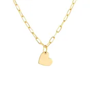 Dangle Heart Paper Clip Chain Necklace