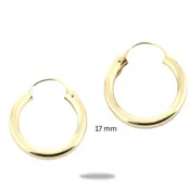 14k Yellow Gold Filled Hoop Earrings 16 Mm