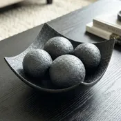 5pc Centerpiece Scoop Bowl Set, Black