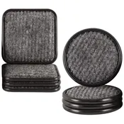 Caster Cups set-of-4 – Carpeted Metal