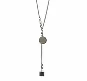 Sterling Silver Asymmetrical Heritage Medals Necklace