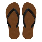 Men's Sustainable Flip Flops Cocoa with Black Straps