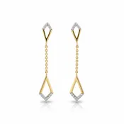 14k Bi-Color Dangle Earrings