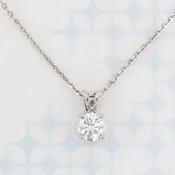 1.20 ct  Moissanite Necklace set in White Gold (5001788)