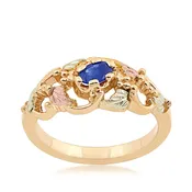 10k Black Hills Gold Sapphire Ring
