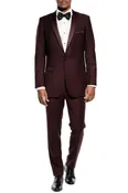 (38L) Slim Fit 2 Piece Brown Tuxedo