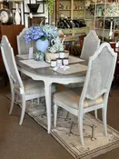 Grey Caning Dining SET — Panache Consignment by Natalie Rae