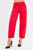 Allie Risen Cuffed Scarlet Barrel Curvy Pants