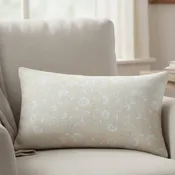 Beige Jaipur Floral Linen Pillow