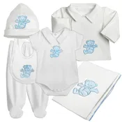 Baby Boy 5-Piece Organic Pima Cotton Take Home Gift Set