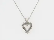 10K-WG DIAMOND HEART PENDANT