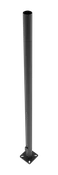 15 Ft Round Steel Light Pole – 4 In Diameter – 11 Gauge – Drilled Two Sides – Square Base