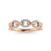 10K Two Tone Diamond 1/8 Ct.Tw. Fashion Ring