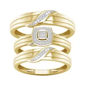 10K 0.07CT DIAMOND TIRO SET