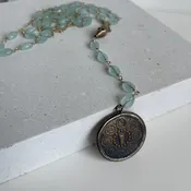 Coin and Aquamarine Necklace — Kimberly Rider Interiors