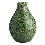 ABIGAILS TUSCAN FEATHER: Handcrafted Vase with feather design