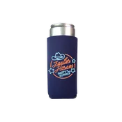 Faster Horses Blue Skinny Koozie