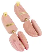 FootFitter Cedar Shoe Trees for Men, Adjustable Wide Heel with Brass Knob