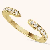 Accented Natural Diamond Ring Open Band