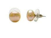 10-11mm Peach Fresh Water Pearl-Post Earring